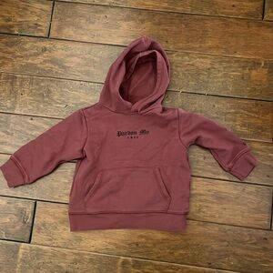 Cotton on kids hoodie size 2t “pardon my swag” in black